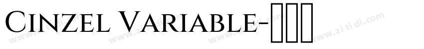 Cinzel Variable字体转换